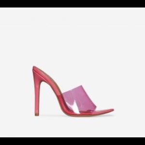 Ego shoes Perspex mule heels